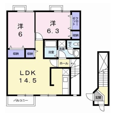 シーサイドパークA 202の間取り図