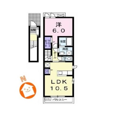 フィール グラッドA 201の間取り図