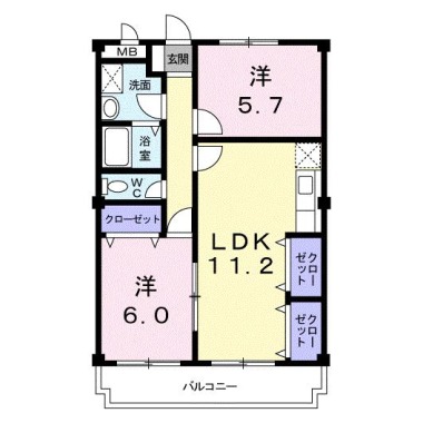 エトワール北矢三 403の間取り図