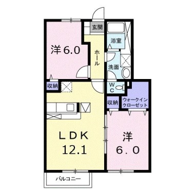 ルミナス北島A 102の間取り図