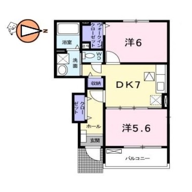 ヴィラージュ 103の間取り図