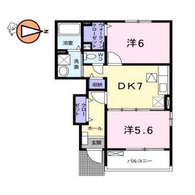 ヴィラージュ 105の間取り図