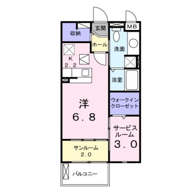 EKARINA助任 103の間取り図