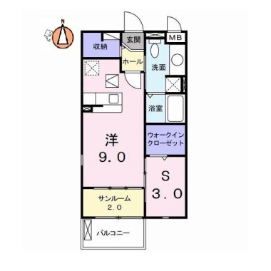 EKARINA助任 105の間取り図