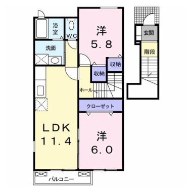 エスペランサ A 203の間取り図