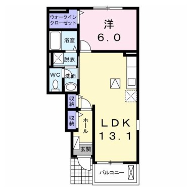 グランペール ラポール 105の間取り図