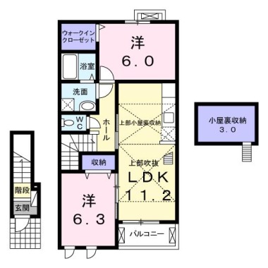 グランペール ラポール 203の間取り図