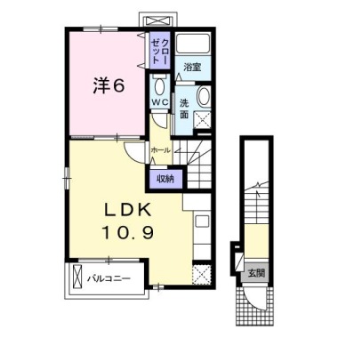 カーサ・フォレスタ 201の間取り図