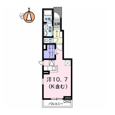 レディエンスD 103の間取り図