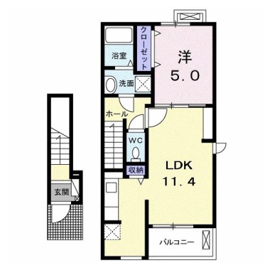 アンソレイユM.K 203の間取り図