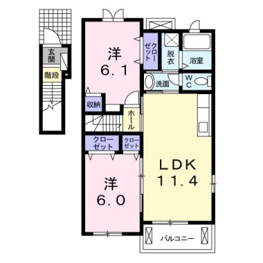サンセール・ポワ・メゾンI B 201の間取り図