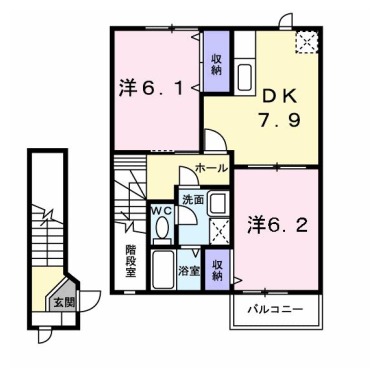 Vシャトー アロースリーV 202の間取り図