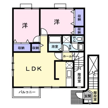 シュティル ヴィラA 201の間取り図