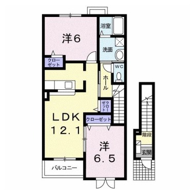 サンライズ貴園B 203の間取り図