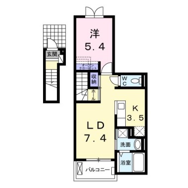 クラール蔵本 203の間取り図