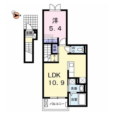 クラール蔵本 205の間取り図