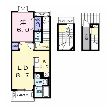 クラール蔵本 305の間取り図