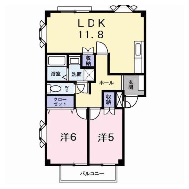 シャルマン北島 B 201の間取り図