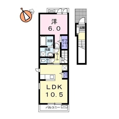 フィール グラッドB 203の間取り図