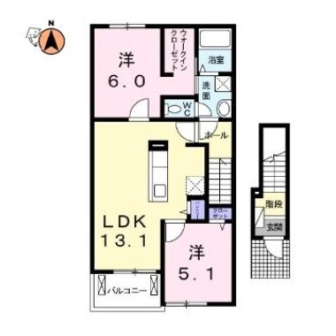 ハルタ 203の間取り図