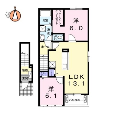 ハルタ 205の間取り図