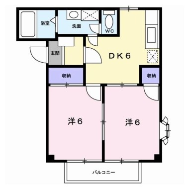 ラ・ソレアード 205の間取り図