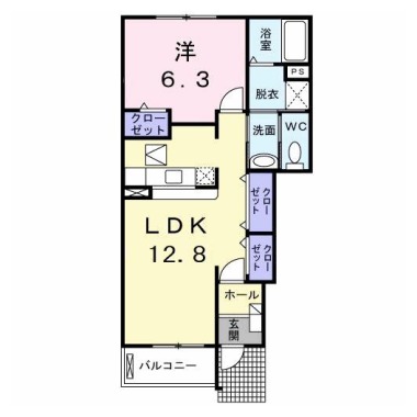 レジデンス福園 101の間取り図