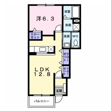 レジデンス福園 103の間取り図