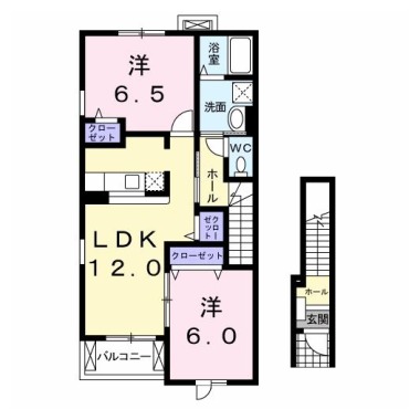 レジデンス福園 201の間取り図