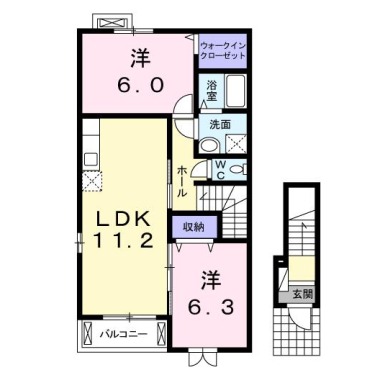クレセント II 201の間取り図