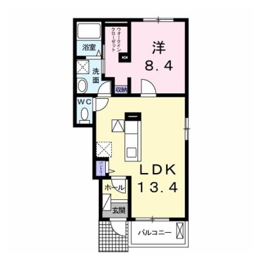アクア・アルテB 105の間取り図
