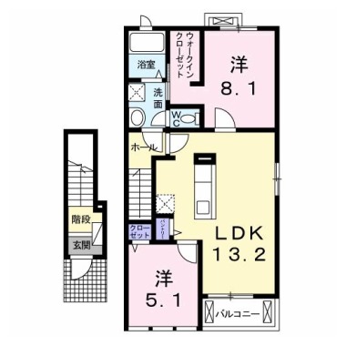 アクア・アルテB 205の間取り図