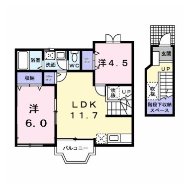 コーポリンクス1 201の間取り図