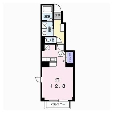 ベルメゾン サピーB 102の間取り図