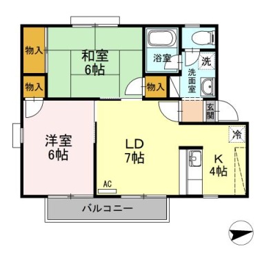 ファミール田宮 103の間取り図