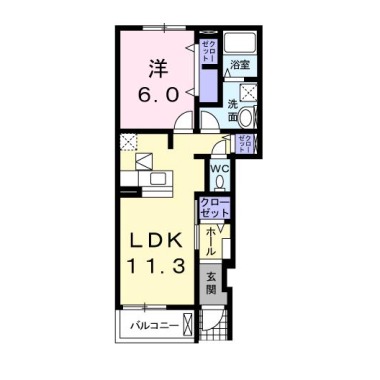 ヒルズ住吉 B 103の間取り図