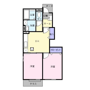 ソレイユ 102の間取り図
