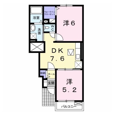 ヴィラ・ルーチェ 102の間取り図