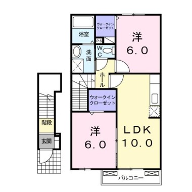 ヴィラ・ルーチェ 202の間取り図