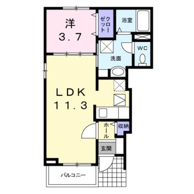 カレント内浜 102の間取り図