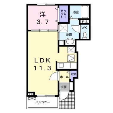 ルミエール上中 102の間取り図