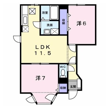 ビレッジあいD 101の間取り図