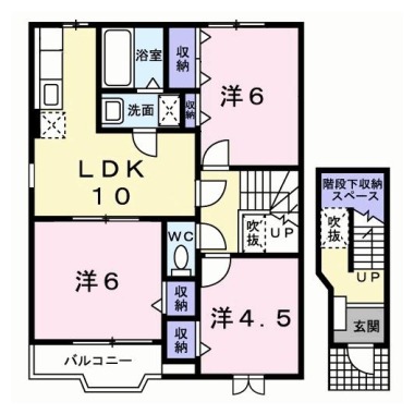 ビレッジあいD 201の間取り図