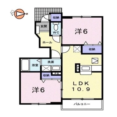 バーシア名賀 103の間取り図
