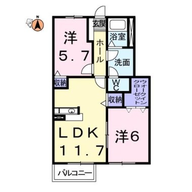 フィール ファインC 102の間取り図