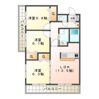 エスポワール 106の間取り図