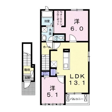 グレイスフル江川 A 202の間取り図
