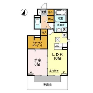 グリーンハイツ金沢 101の間取り図