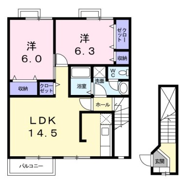 ハッピースクエアー I 202の間取り図