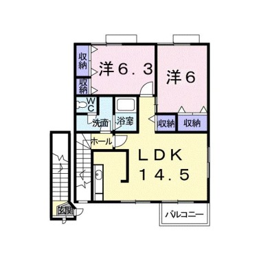 ハッピースクエアー I 203の間取り図